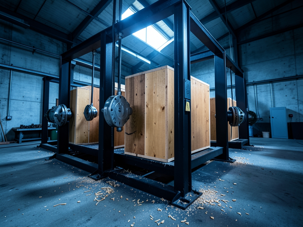 industrial testing hall with full scale shear wall specimens