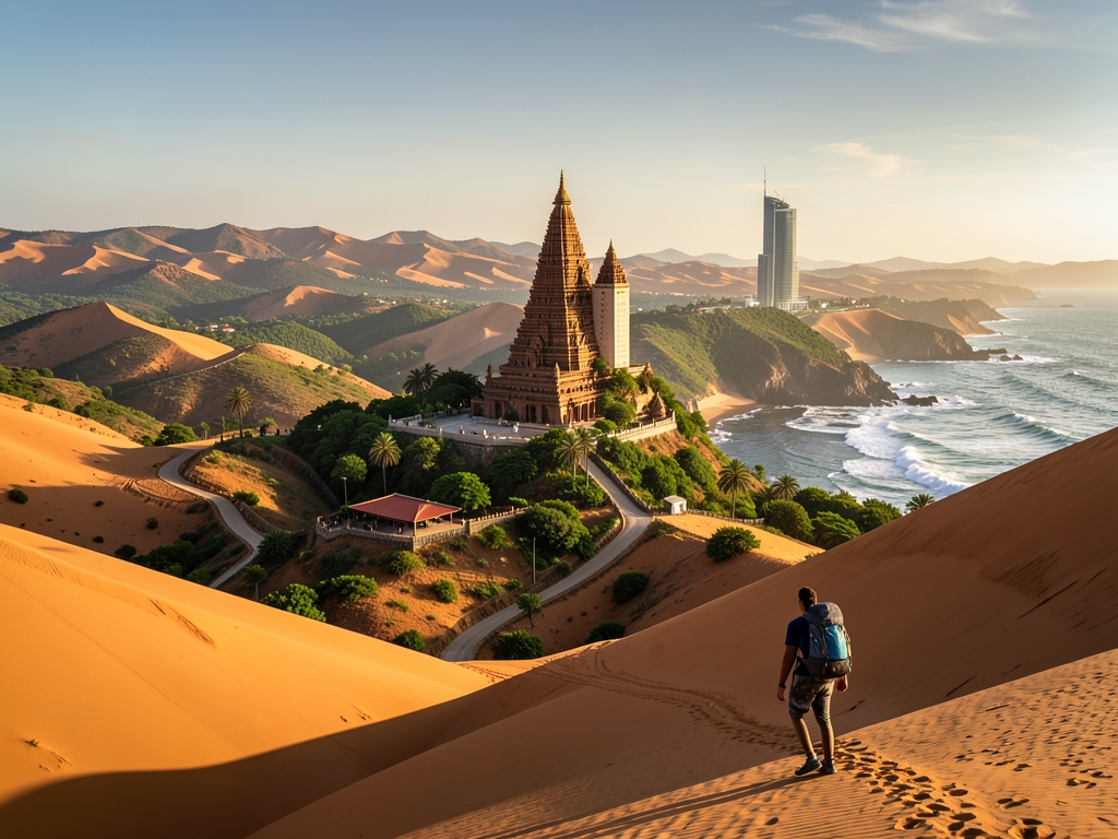 Place architecture landscape journey motif mood Yes