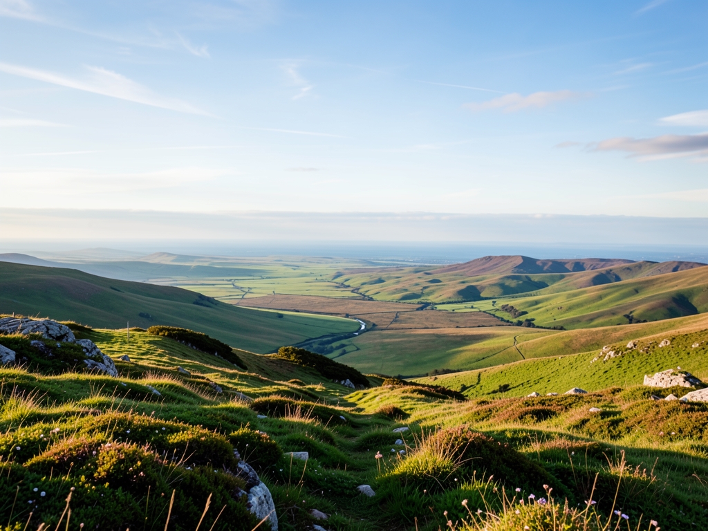 wide scenic landscape with open distant horizon natural
