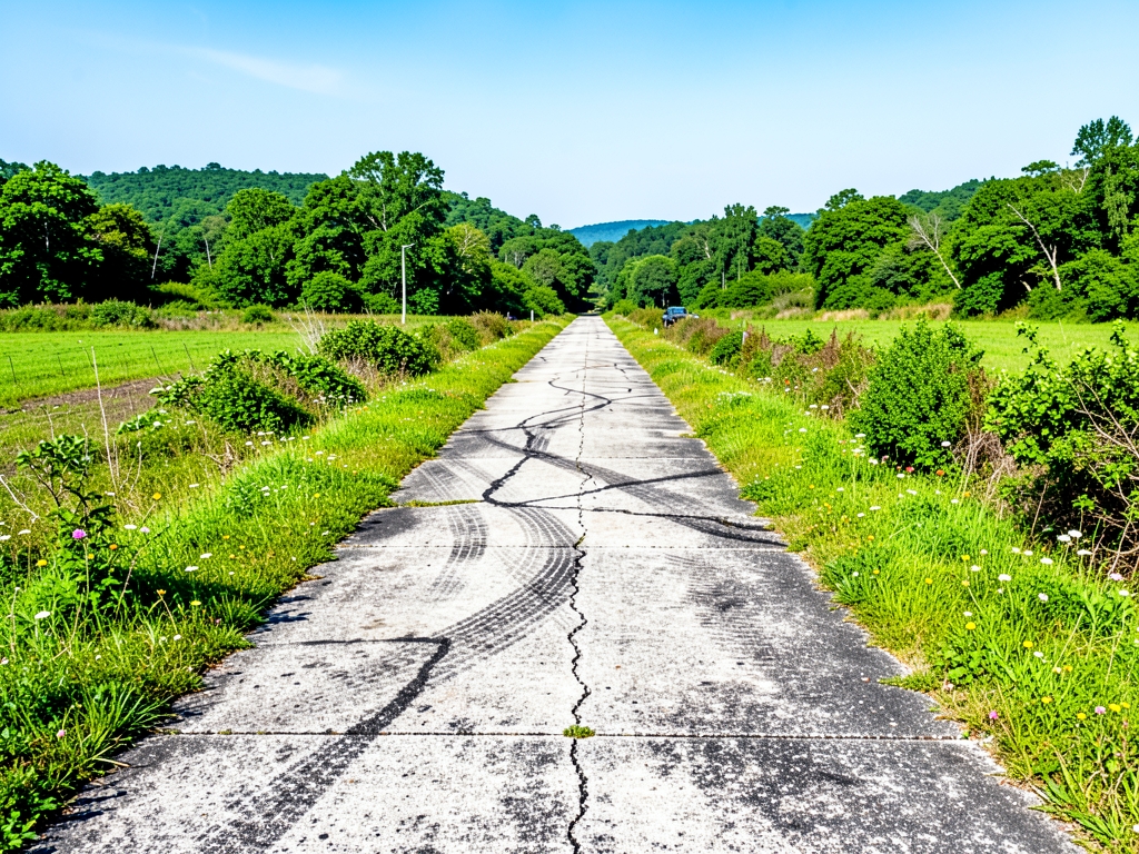 vast transition from concrete military runway