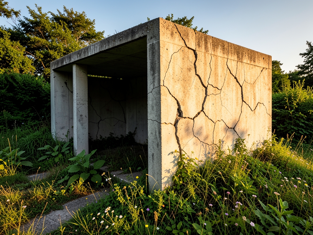 Let s refine fragmented concrete pavilion under