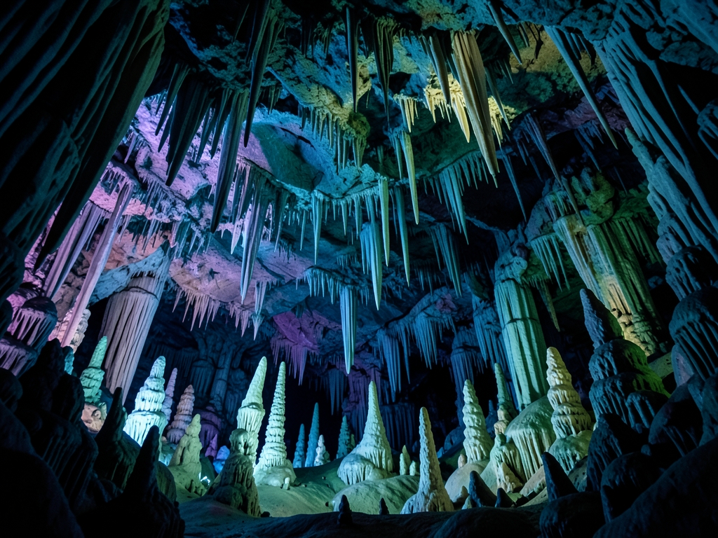 vast subterranean cavern dark