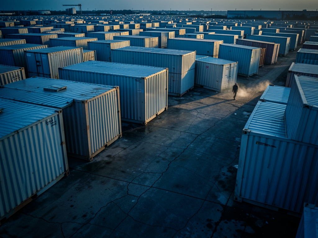 vast industrial freight dusk sprawling labyrinth cheap prefabricated
