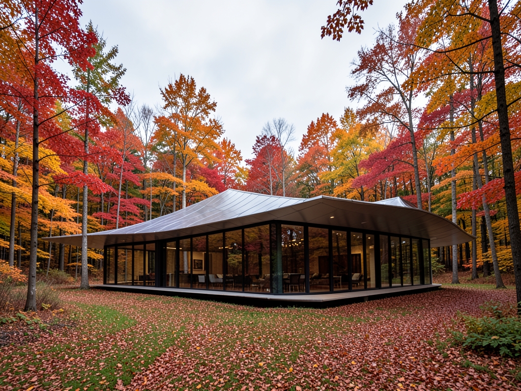 sweeping view pavilion s organic roofline merging with surrounding
