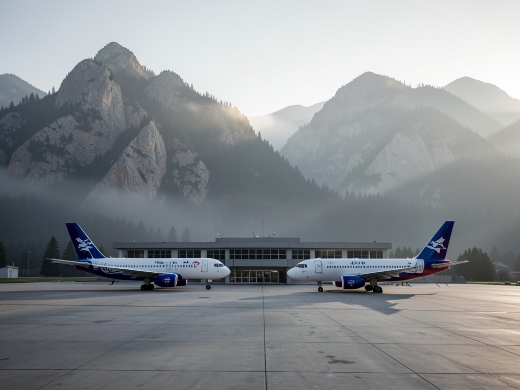 Misty morning light washes over rugged Montana mountain