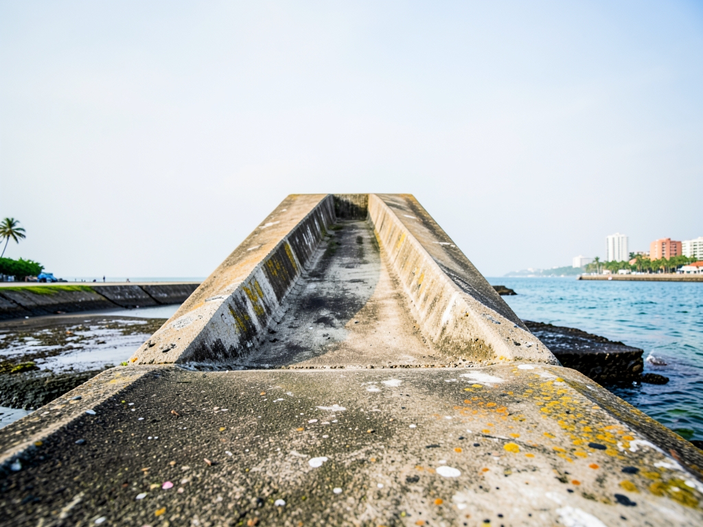 Concrete relevant scene causeway concrete corridor