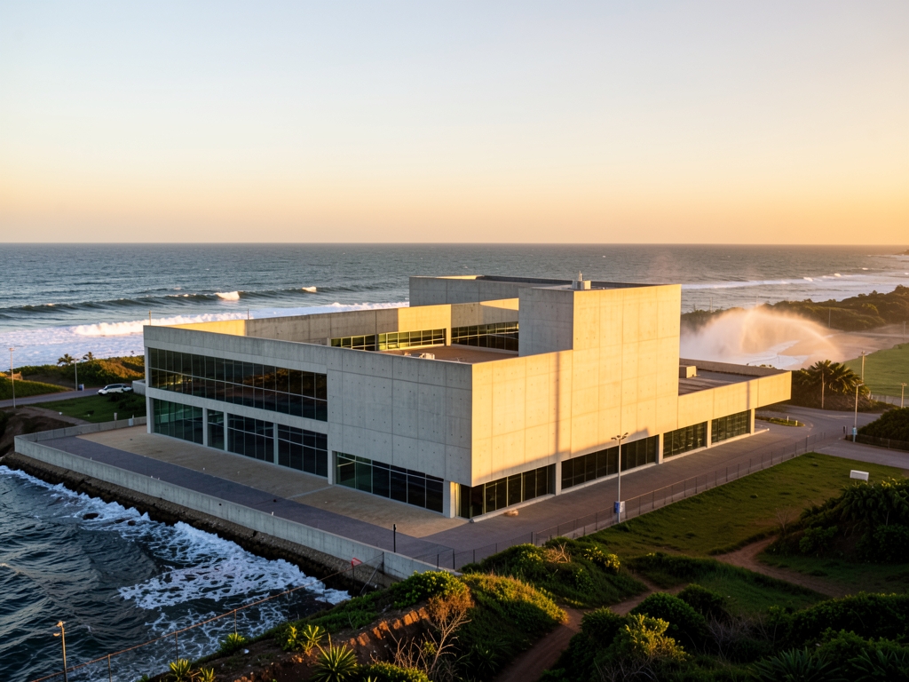 modern concrete data center near Fortaleza s Atlantic coast