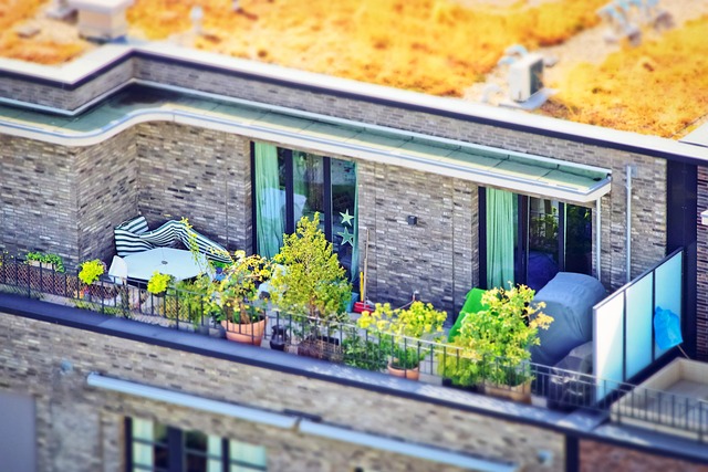 architecture terrace building city house balcony urban design exterior view roof terrace modern outside facade window dusseldo