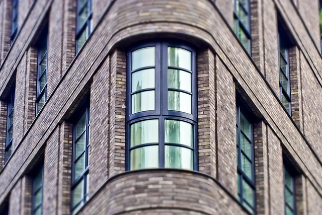 architecture building house modern house facade red facade window masonry house facades house front city dusseldorf urban glas