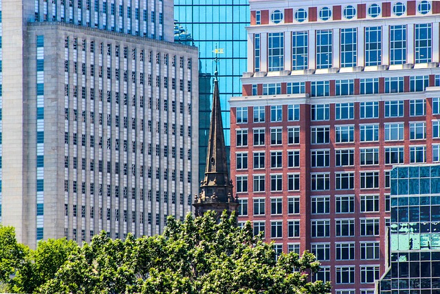 building church architecture new and old boston offices windows concrete destination blue office blue church blue news boston b