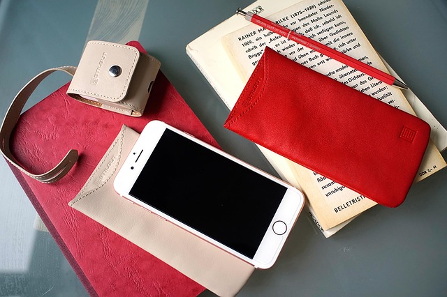 a book mobile smartphone leather desktop desk red notebook notes digital phone case pen iphone to study to learn university