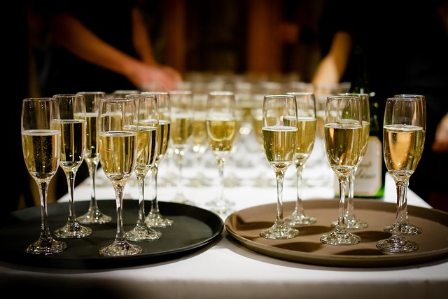 drinks alcohol glasses champagne wine serving trays alcoholic drinks beverage refreshment catering wedding party event celebrat