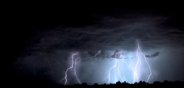 lightning storm arizona monsoon nature lightning storm electricity weather sky rain energy bolt power blue sky strike thunder