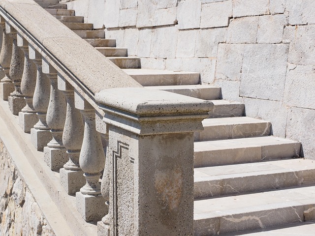 stairs rise stone stairway stages staircase stone railing cap formentor mallorca