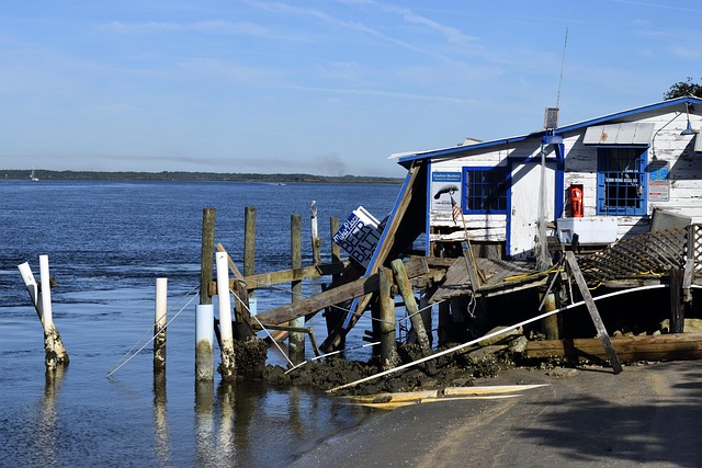hurricane matthew damage dock pier outdoors debris weather storm flood insurance abandoned beach water construction trash dan