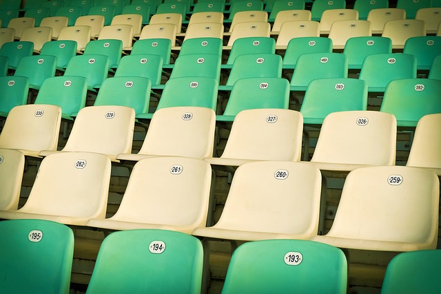 stadium seats chairs sit auditorium grandstand rows of seats seat numbers plastic plastic seats seating stadium stadium stadium