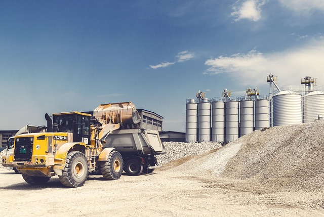 loader gravel digger excavator heavy heavy equipment industrial large machine machinery silos technology truck vehicle work h