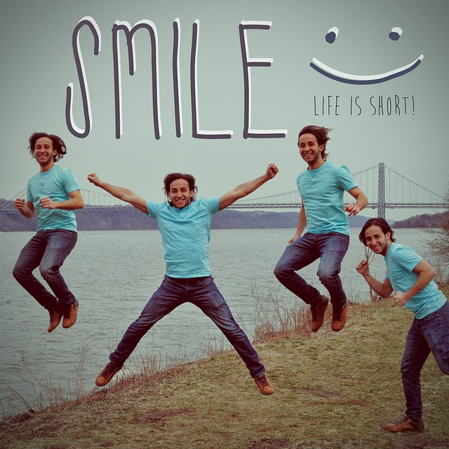 man jumping smile river clones clones clones clones clones clones