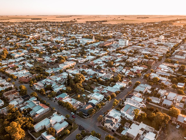 city people aerial houses landscape community panorama social coronel dorrego argentina field district homes streets urban zo