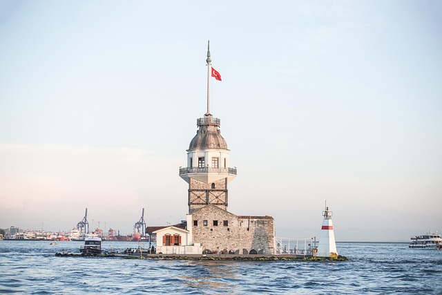 istanbul leanderturm turkey tourism sunset ferry port lighthouse excursion nature point of interest sightseeing holiday vacatio