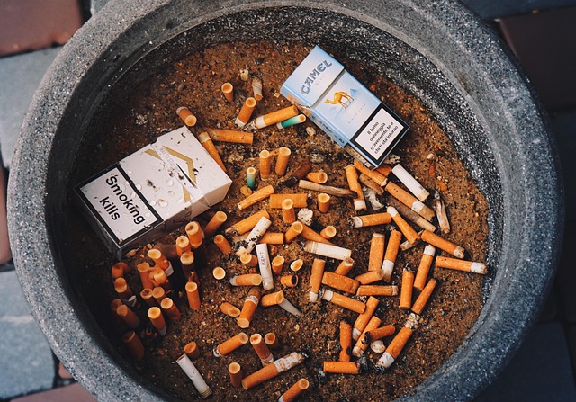 smoking ashtray cigarettes addiction tobacco nicotine