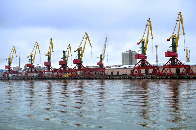 port transport industrial shipping boat industry warehouse portal nature doc storage equipment heavy loading machine machiner