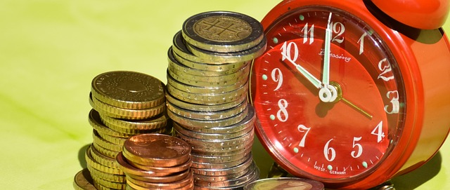 time is money coins currency euro cash reserve finance merit money reserves