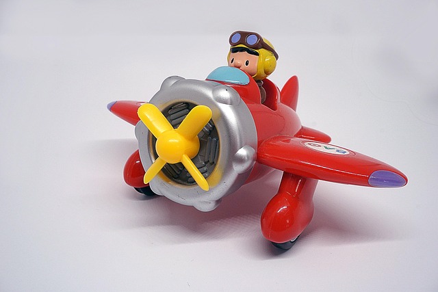 plane aviator toy aviation to travel probeller probeller machine game red
