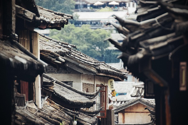 roof houses old china asia city town china china china china china