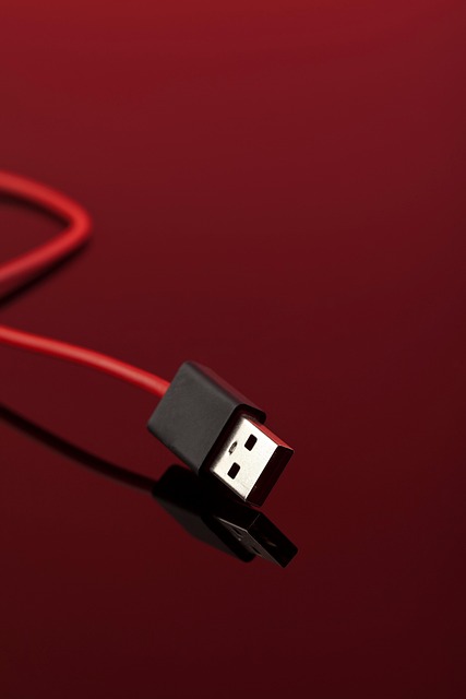 phone connector usb connector usb cable copy space