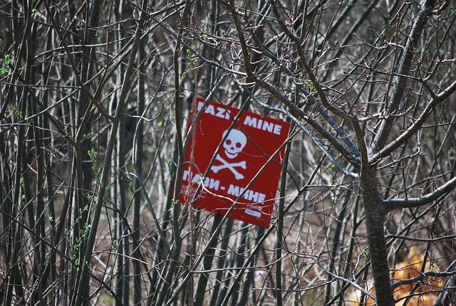minefield mine bosnia mine labeling landmine landmines warning sign fatal lock danger of death minefield minefield minefield la