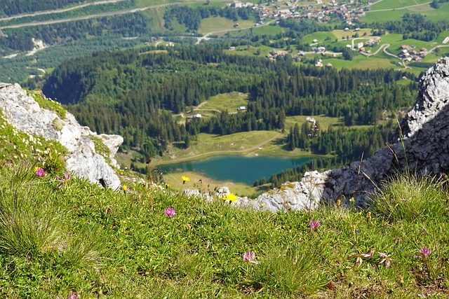 mountain lake mountain landscape lag da laus alps graubünden