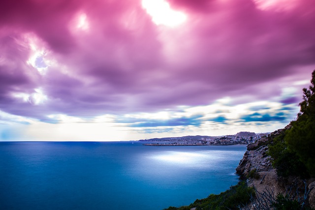 sitges landscape sea darling beach water sunset nature blue not photoshop filters