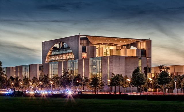 federal chancellery nature federal government government berlin building architecture government district germany sunset dusk