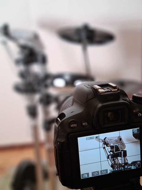 digital camera depth of field electronic drums drums studio