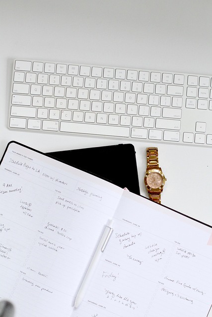 planner flatlay calendar schedule planning business work to do notebook plan blog computer event pen organize date priority