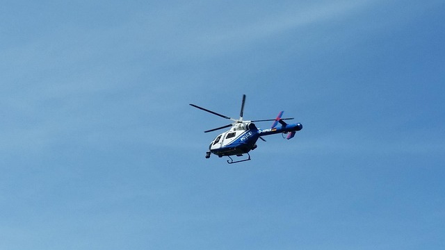 helicopter to the side of the page helicopter heaven plane means of transport aviation pilot police police helicopter flying flig