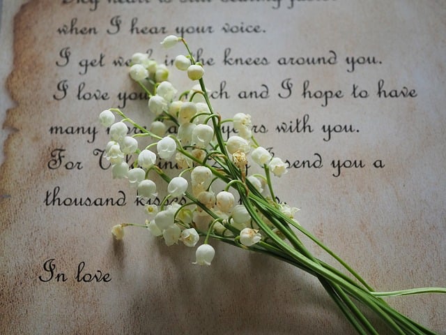 letter flower wallpaper flowers lily of the valley romance handwriting love happiness flower background tender paper poetry frie
