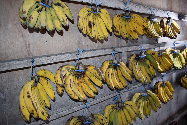 bananas market ripe bananas fruits indonesia