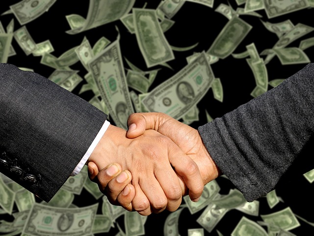 handshake agreement trade business profit sale commercial money contract concept gesture handshake trade money money money m