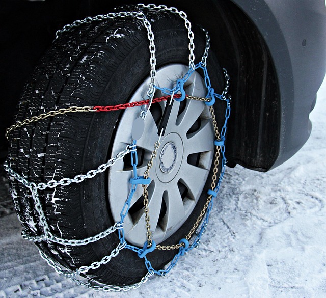 snow chains winter snow wintry snowy automobile road winter tires chain links security chain iron metal car tire nature tire