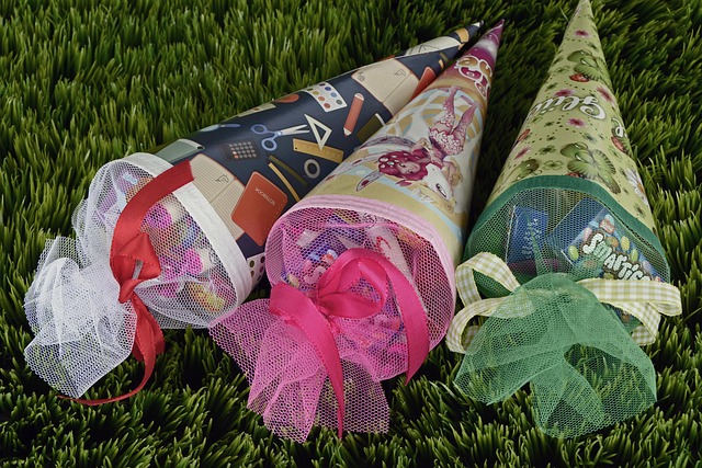 school cone sugar bag back to school school enrollment school first class school introduction multicoloured first grader surprise