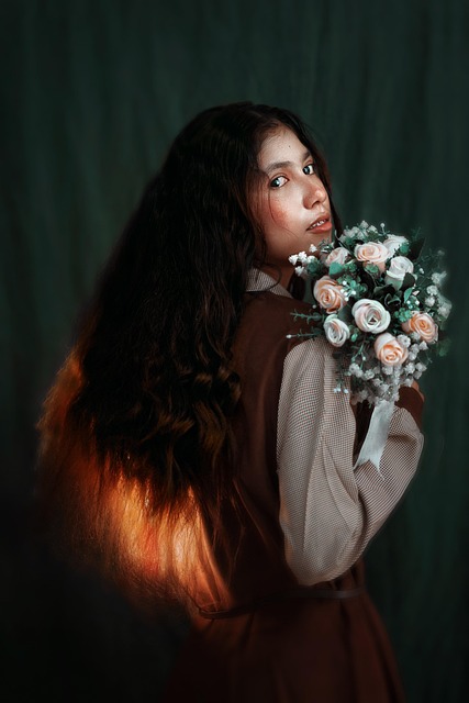 portrait woman bouquet indonesia model beautiful muslim muslim woman female model asian model portrait portrait portrait portra