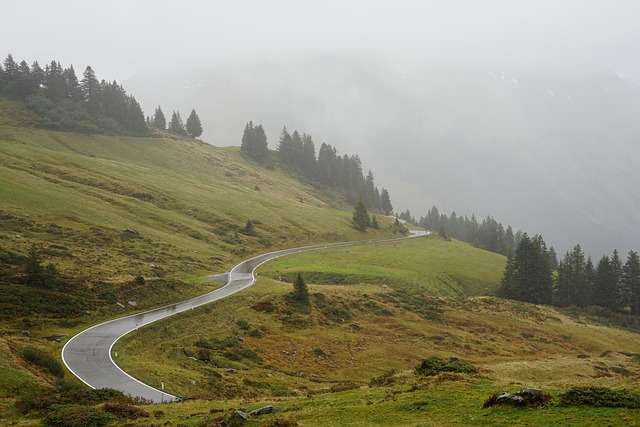 road fog mountains austria pass road curves landscape nature landscape landscape landscape nature nature nature nature nature