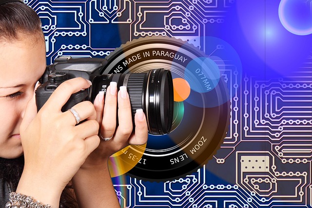 photographer girl camera digital photography lens photo taking photos recording technology female hand shot reflection circuit