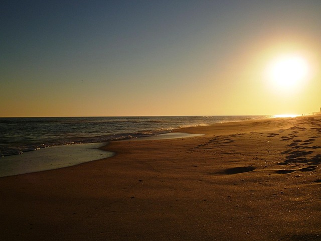 beach sunset nature pensacola sunset beach ocean sea vacation