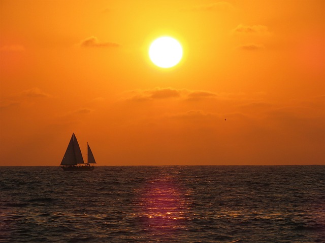 sunset nature sailboat puerto vallarta