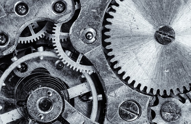 macro cogwheel gear engine vintage industrial work mechanism mechanics technology accuracy clock analogue time engineering ma