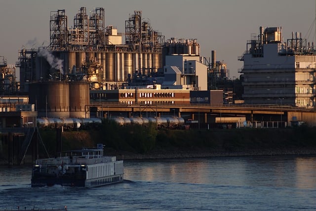 industry port rhine ship industrial port cologne