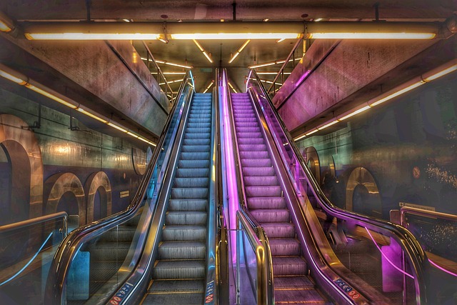 subway traffic architecture underground cologne escalator